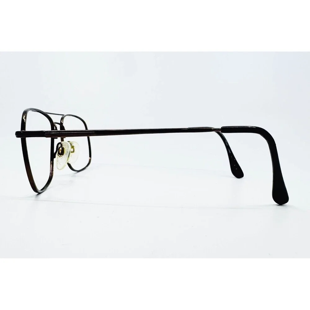 Unbranded Aviator Eyeglasses Mens Brown Metal Double Bridge 57-16-140